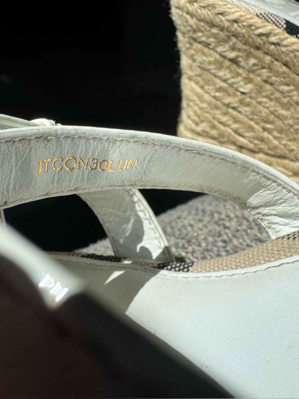 Burberry White Espadrille Wedge Sandals - Size EU 40 - Picture 6 of 14